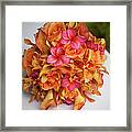 Tropical Colorful Bridal Bouquet Framed Print