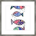 Tropical Fish Collage I Framed Print