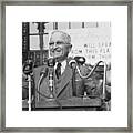 Truman Smiles Greeting Cleveland Framed Print