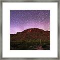 Tucson Mountains Star Trails Framed Print