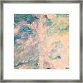 Turquoise Cosmic Cloud Framed Print