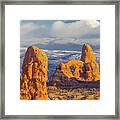 Turret Arch In Winter Framed Print