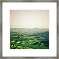 Tuscany Countryside With Cultivated Land Framed Print