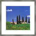 Tuscany, Typical Country House, Italy Framed Print