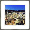 1374 Twilight Grouse Mountain Vancouver British Columbia Canada Luxury Mural Hotel Home Deco Framed Print