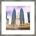 Twin Tower At Klcc Framed Print