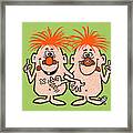 Two Bandaged Characters Framed Print