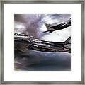 Two F-15e Strike Eagle Passing In Storm Clouds Framed Print