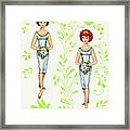 Two Paper Doll Brides Framed Print