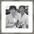 Two Sisters Meeting At Airport Framed Print