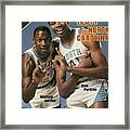 Unc Michael Jordan And Sam Perkins Sports Illustrated Cover Framed Print