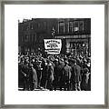 Unemployment Rally Framed Print
