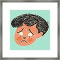 Unhappy Person Framed Print