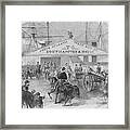 Union Troops Embark At Canal Street Dock For Transportation To The South. Framed Print