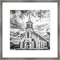 Picturesque In Malpeque, Black And White Framed Print