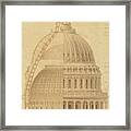 United States Capitol, Section Of Dome, 1855 Framed Print