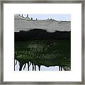 Unseen Landscape, 2023 Oil And Charcoal On Paper Framed Print