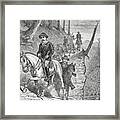 Us Marshals Following Mountain Trail Framed Print