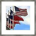 Usa And Texas Framed Print