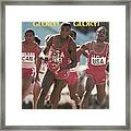 Usa Carl Lewis, 1984 Summer Olympics Sports Illustrated Cover Framed Print