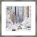 Usa, New York City, Park Avenue In Framed Print