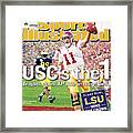 Uscs The 1 Trojans Claim Ap Title In Rose Bowl Sports Illustrated Cover Framed Print