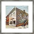 Utica Barber Shop Dsc_0330 Watercolored Framed Print