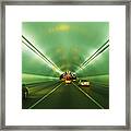 Vehicles Passing Through A Tunnel, Bay Framed Print