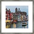 Venice Grand Canal At Dusk Framed Print