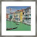 Venice Grand Canal With Gondola Xxxl Framed Print