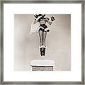 Vera Ellen Practicing Her Santa Leap Framed Print