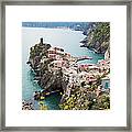 Vernazza And Gulf Of Genoa Framed Print