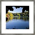 View Across Lake From The Grotto Framed Print
