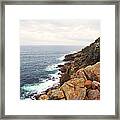 View From Cliffs To Atlantic Ocean Framed Print