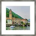 View From Laglio On Lake Como Framed Print