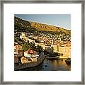 View From Lovrijenac Fortress Of The Framed Print