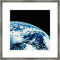 View Of Earth In Space Framed Print