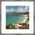 View Of Grand Anse Bay And Beach Near Framed Print