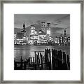 View Of Manhattan Skyline From Brooklyn Framed Print