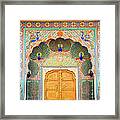 View Of Peacock Door In Palace Framed Print