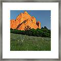View Of Sandstone Rock Formations In Garden Of The Gods In Colorado Springs Usa Framed Print