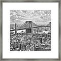 View Of The Brooklyn Bridge Framed Print