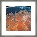 View Of The Earth From Outer Space Framed Print