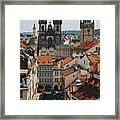 View Of The Historical Old Town Centre Of Prague, Czech Republic. Framed Print