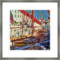 View On Old Town Cozy Sea Port Framed Print