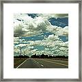 View Up A Long Straight Highway Framed Print