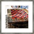 Vintage Checkers At Mallory Square Key West Framed Print