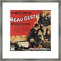 Vintage Movie Poster - Beau Geste Framed Print
