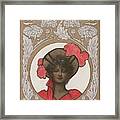 Vintage Vogue Cover Of A Woman In A Bonnet Framed Print