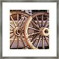 Vintage Wagon Wheels Framed Print